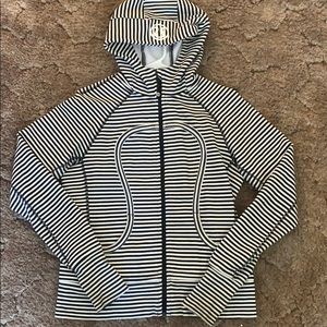 Good used condition striped lulu lemon jacket
